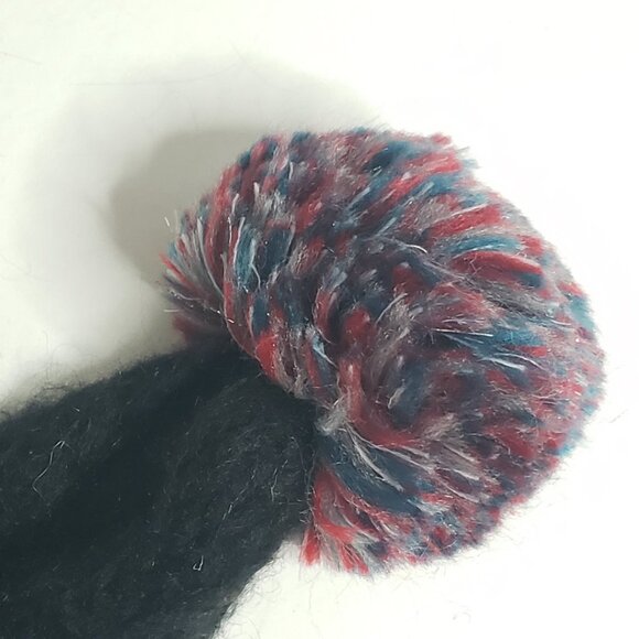 Vintage ROXY Womens Juniors Long Kint Scarf Metallic Pom Pom Multicoloor Rare - Picture 7 of 9